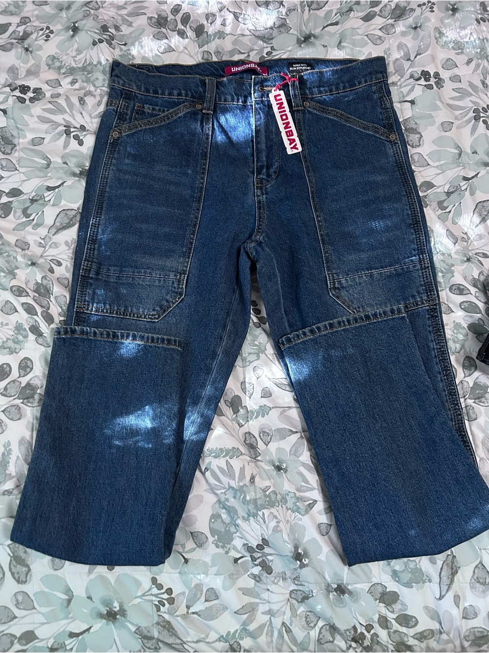 UNIONBAY Men’s Dark Blue Relaxed Carpenter Jeans